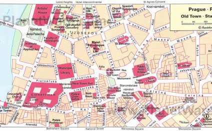 Prague Old Town map - Tourist