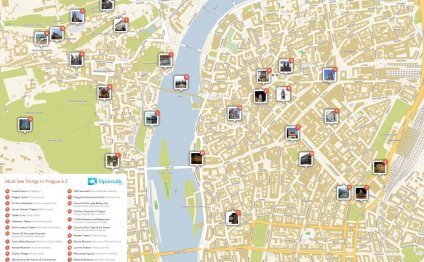 Prague attractions map