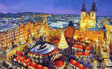 Acrilic Painting - Prague Old