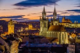 City see in Powder Tower in Prague, Czech Republic