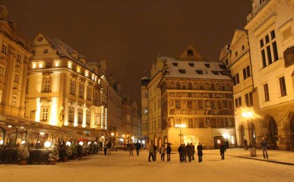 Snow in Prague